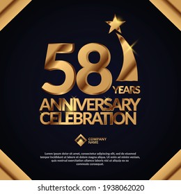58 years anniversary celebration logo