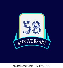 58 Years Anniversary Celebration Vector Template Design Illustration