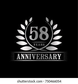 58 years anniversary logo template.