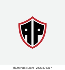 582 shield logo shape letter alphabet educational learning A P