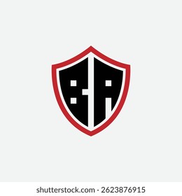 588 escudo logo forma letra alfabeto aprendizaje educativo B A
