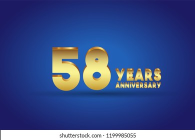 58th Anniversary numbers. background for anniversary