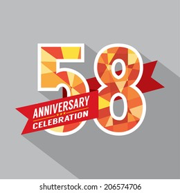 58th Years Anniversary Celebration Design