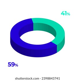 59 41 3d donut pie chart illustration eps vector