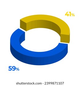 59 41 3d donut pie chart illustration eps vector