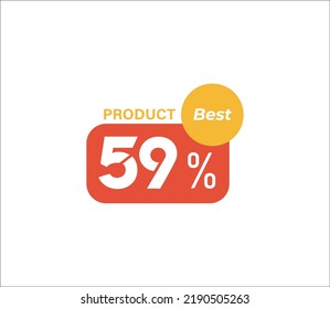59% Best Product banner tag product label vector art illustration Isolated on White Background