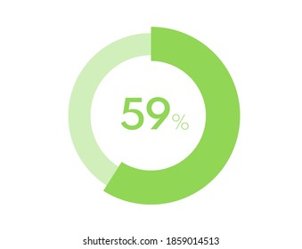 59% circle diagrams Infographics vector, 59 Percentage ready to use for web design