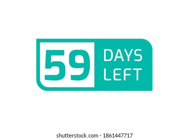 59 Days Left banner on white background, 59 Days Left to Go