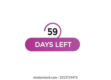 59 days left, icon, stile, timer, countdown, clock, time,  background, template, 59 days left, countdown, sticker, left banner, business, sale, label button
