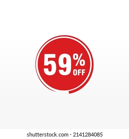 59 discount, Sales Vector badges for Labels, , Stickers, Banners, Tags, Web Stickers, New offer. Discount origami sign banner