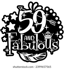 59 and fabulous black vector graphic design