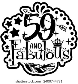 59 and fabulous black vector graphic design