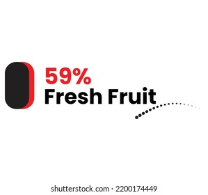 59% Fresh Quality Label Sign for product vector art illustration with stylish font and black red color