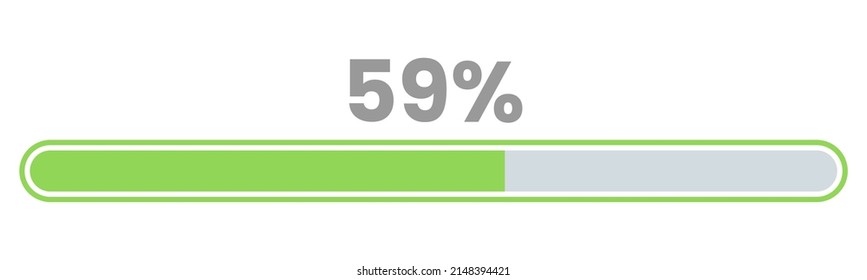 59% Loading. 59% progress bar Infographics vector, 59 Percentage ready to use for web design ux-ui