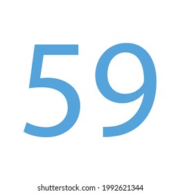 59 NUMBER SIMPLE CLIP ART VECTOR