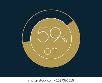 Banner de 59% OFF, oferta de descuento del 59%