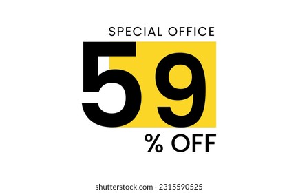 59% off discount creative vector banner illustration, sale special offer 59% off, 59% off discount creative vector