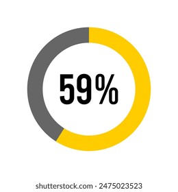 59% Prozent Diagrammmeter von Ready-to-Use für Webdesign, Benutzeroberfläche oder Infografik -