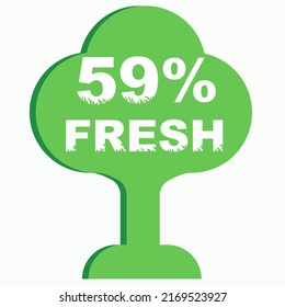 59% Vector Illustration of Fresh food everyday graphic label or sticker on white background, vector design illustration. Suitable for product label