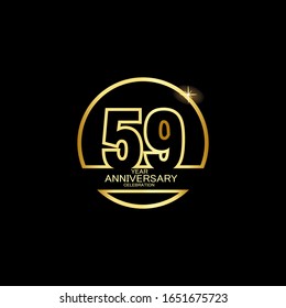 59 Year Anniversary celebration Vector Template Design Illustration