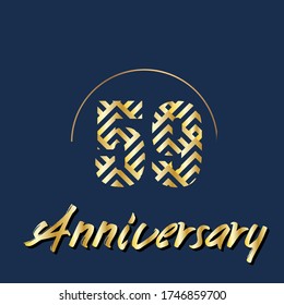 59 años de celebración, diseño vectorial para celebraciones, tarjetas de invitación y tarjetas de felicitación