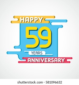 59 Years Anniversary Celebration Design.