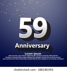 59 years anniversary celebration logo vector template design
