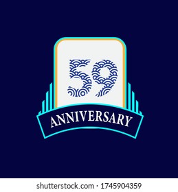 59 Years Anniversary Celebration Vector Template Design Illustration