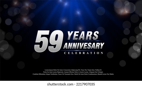 59 Years Anniversary Celebration Vector Template Design Illustration