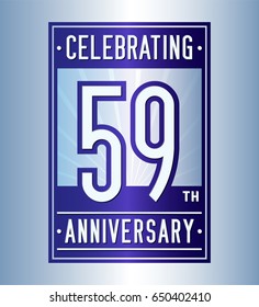 59 years anniversary design template. Vector and illustration
