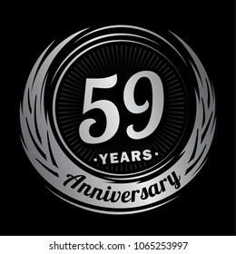 59 years anniversary. Anniversary logo design. 59 years logo.