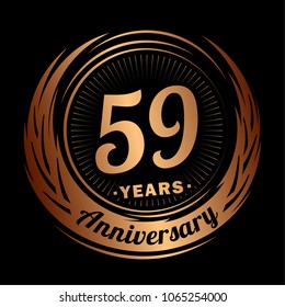 59 years anniversary. Anniversary logo design. 59 years logo.