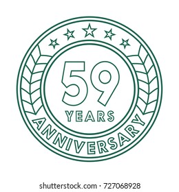 59 years anniversary logo template. 