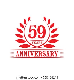 59 years anniversary logo template.