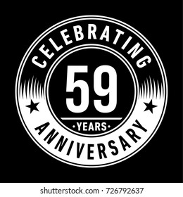 59 years anniversary logo. Vector and illustration.