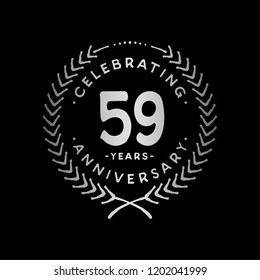 59 years design template. 59th vector and illustration.