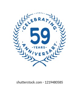 59 years design template. 59th vector and illustration.