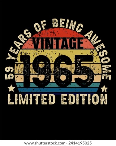 59 Years Old of Being Awesome Born in 1965 Legend Retro Vintage Birthday Ideas for Men Women