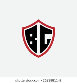 594 shield logo shape letter alphabet educational learning B G