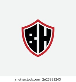595 shield logo shape letter alphabet educational learning B H