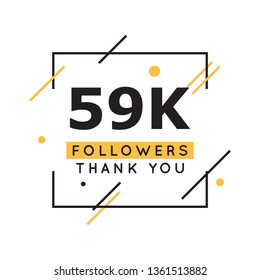 59k Followers thank you design template