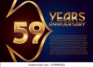 59th Anniversary numbers. background for anniversary