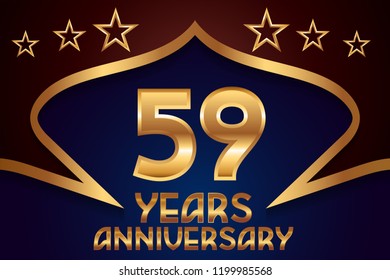 59th Anniversary numbers. background for anniversary