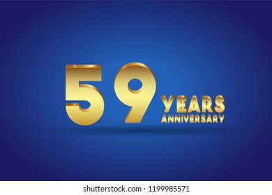 59th Anniversary numbers. background for anniversary