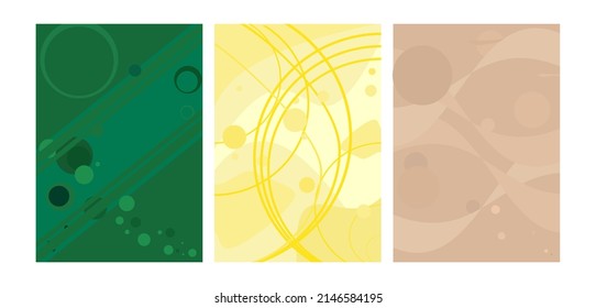 5_set Of Vector Background Image.Abstract Artistic Design For Fabric, Wallpapers, Wall Art, Business Cards, Magazine Covers, Wedding And Invitation Cards And Web Design.