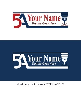 5a Letter Logo, Company Logo Example, A Simple Vector Design