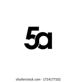 5a letter original monogram logo design svg