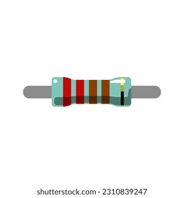 5-Band Resistor Vector Illustration: Displaying the Design and Color Coding of a 5-Band Resistor, Presented in a Captivating Visual Design