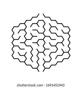 A 5-cell-wide hexagonal maze with no solution