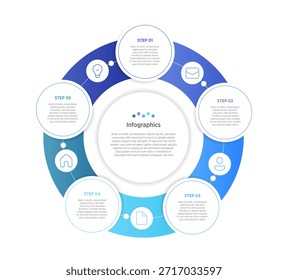 5-circle infographics feature a set of five circular elements arranged to clearly present data, processes, or ideas in a visually appealing and symmetrical format.